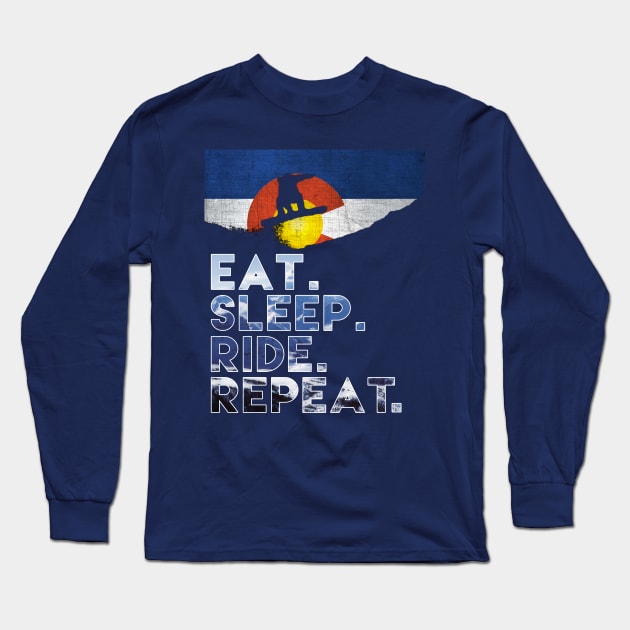 Eat.Sleep.Ride.Repeat Long Sleeve T-Shirt by Random77